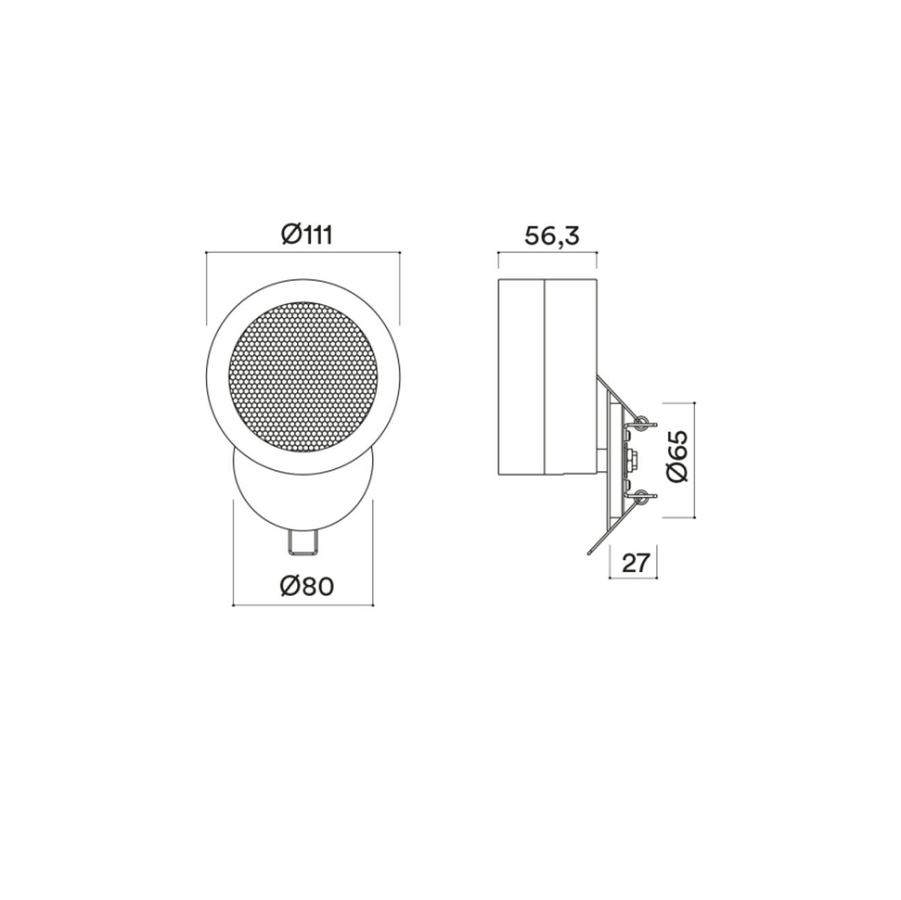 HER Lighting Four 111 - afmetingen