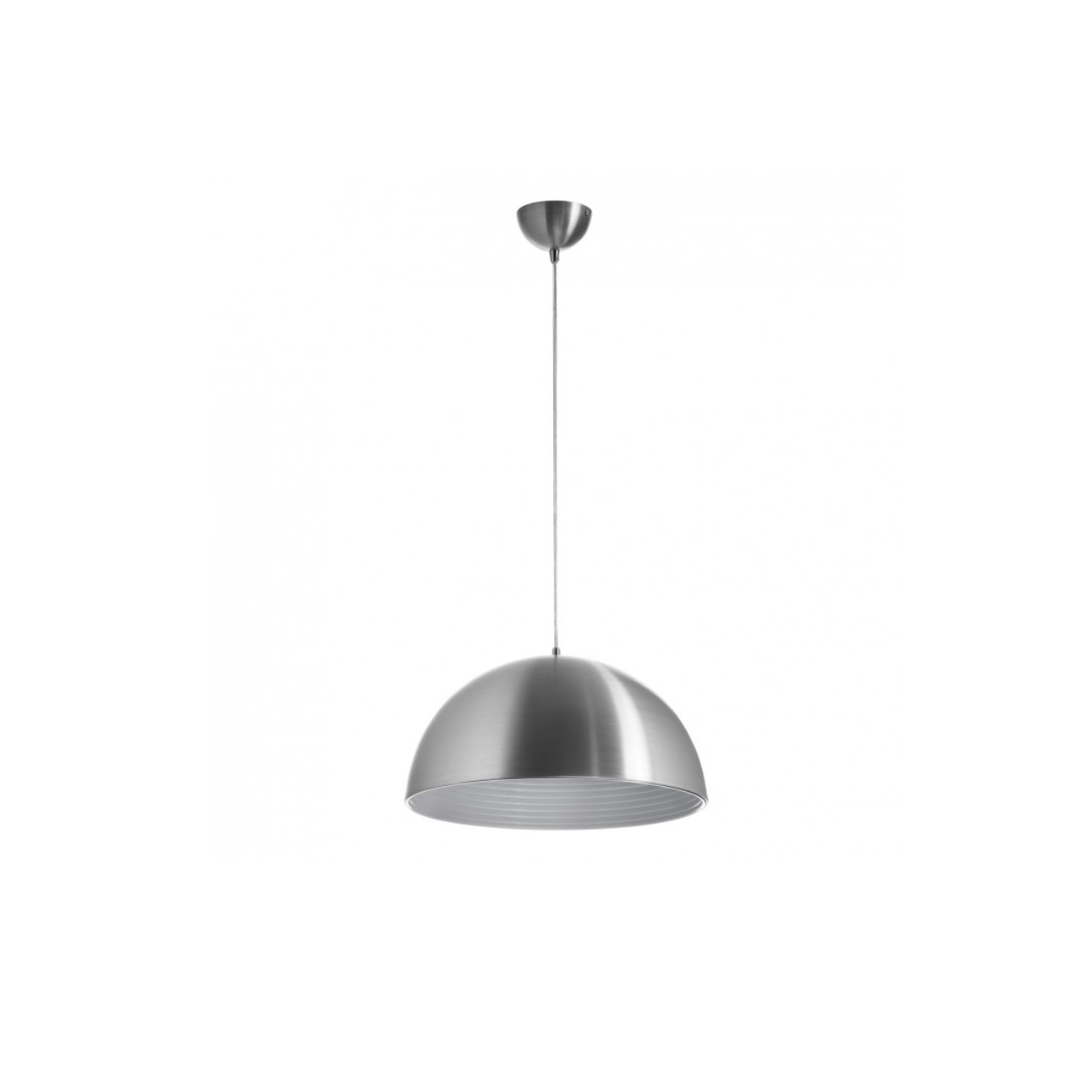 De Mildred is een hanglamp en ontworpen twee kleuren: wit of geborsteld aluminium; het is dus een ideale armatuur voor decoratie en verlichting van binnenruimtes als woonkamers of eetkamers.