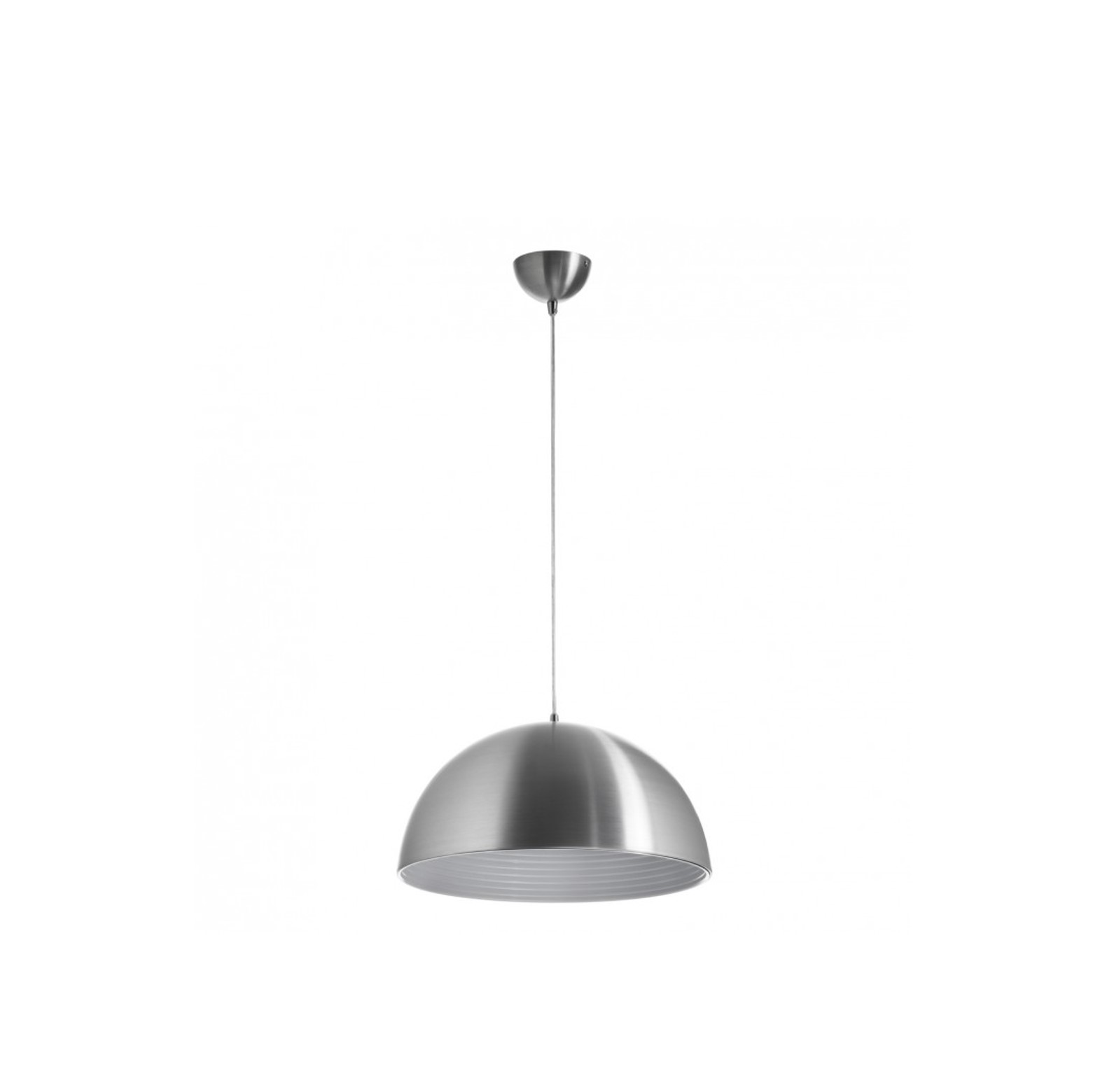 De Mildred is een hanglamp en ontworpen twee kleuren: wit of geborsteld aluminium; het is dus een ideale armatuur voor decoratie en verlichting van binnenruimtes als woonkamers of eetkamers.