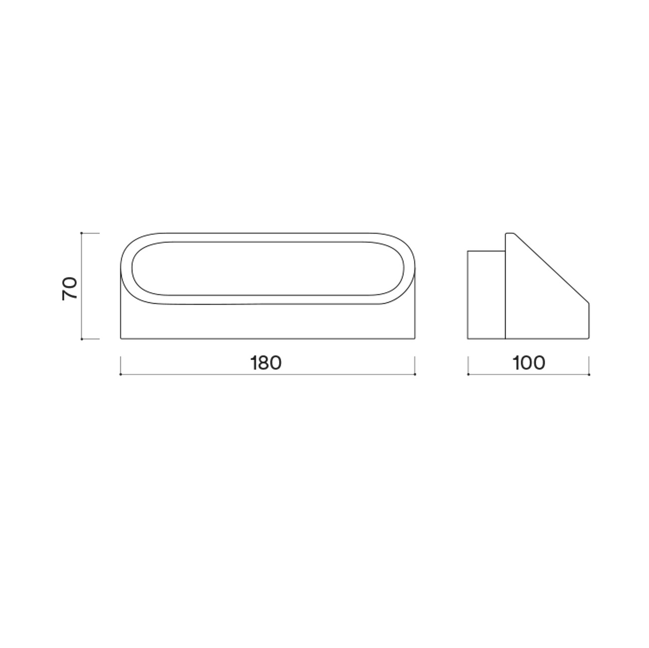 Suta design en decoratief wandarmatuur direct-indirect licht